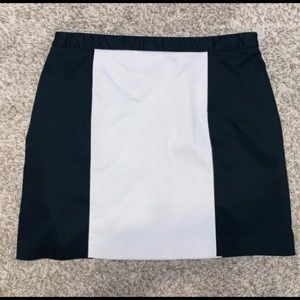 Black and white mini skirt